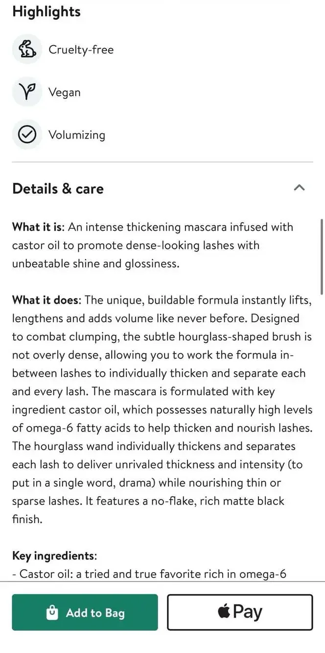 Grande Cosmetics GrandeDRAMA Intense Thickening Mascara with Castor Oil